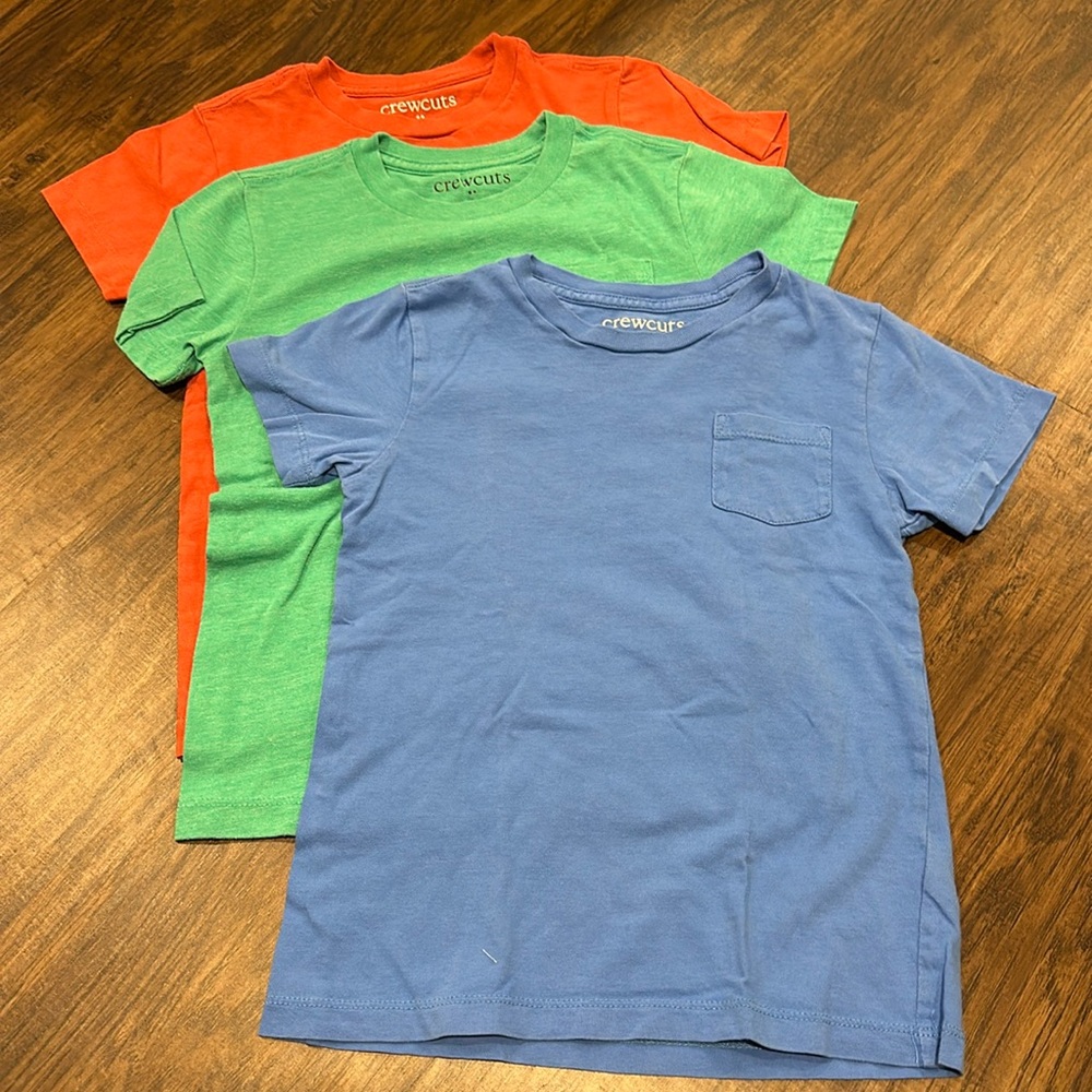 LOT OF 3 J. Crew Crewcuts Pocket Tees